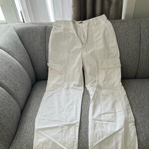 Zara White Cargo Women Jeans